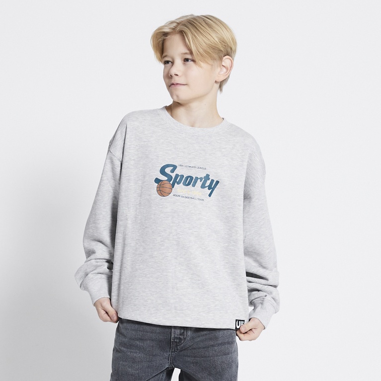 Printed sweatshirt "Liberty"  Grey melange 4